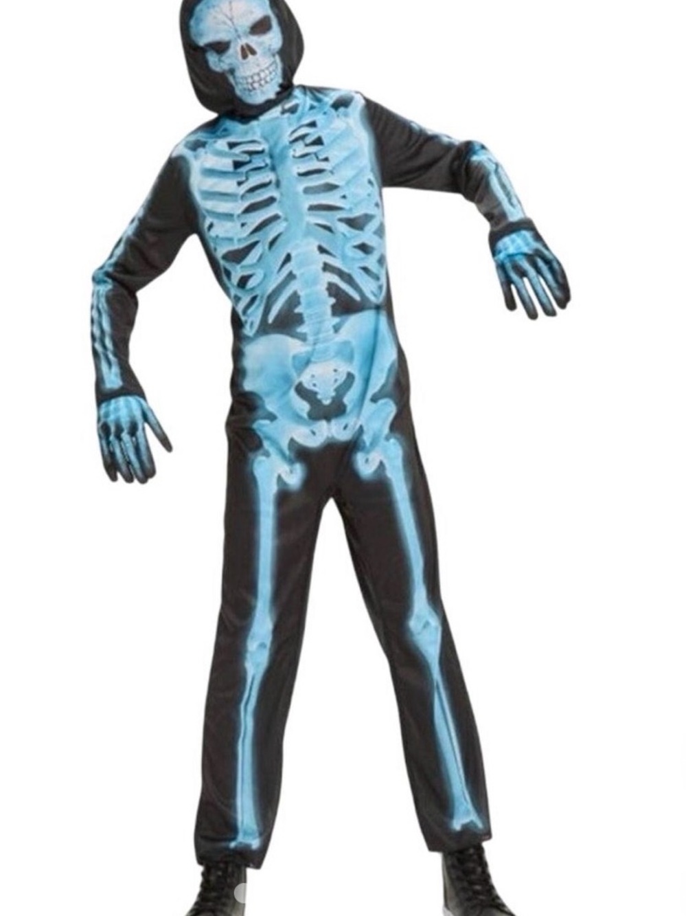 New Kids X-Ray Skeleton Costume Size 10